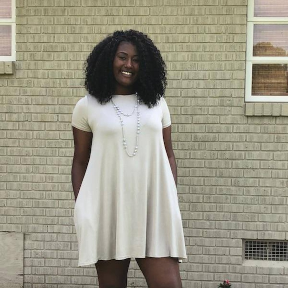 Bamboo Swing Dress in Mushroom